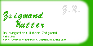 zsigmond mutter business card